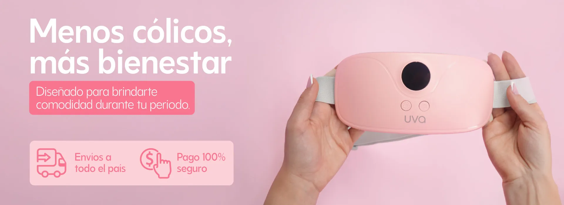Menos cólicos, más bienestar: el Calentador para Cólicos UVA está diseñado para brindarte comodidad durante tu periodo, con envíos a todo el país y pago seguro
