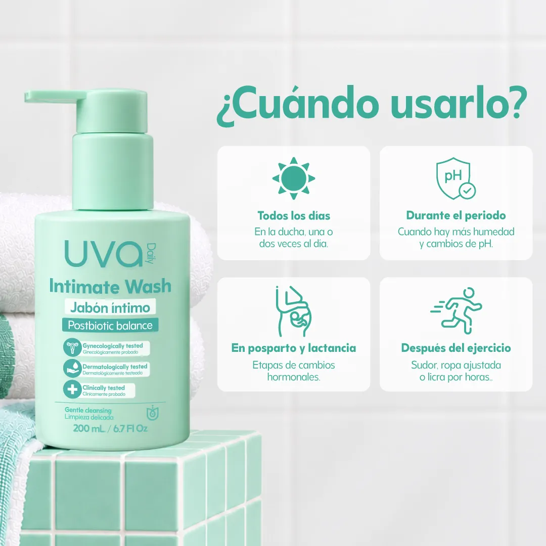 ¿Cuándo usarlo? Todos los días, durante el periodo, en posparto y lactancia, y después del ejercicio